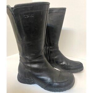TEVA Capistrano Women's Waterproof Leather Mid-Calf Boots Black Size 6 EUC